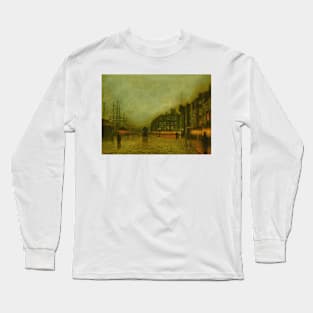 Liverpool Docks by John Atkinson Grimshaw Long Sleeve T-Shirt